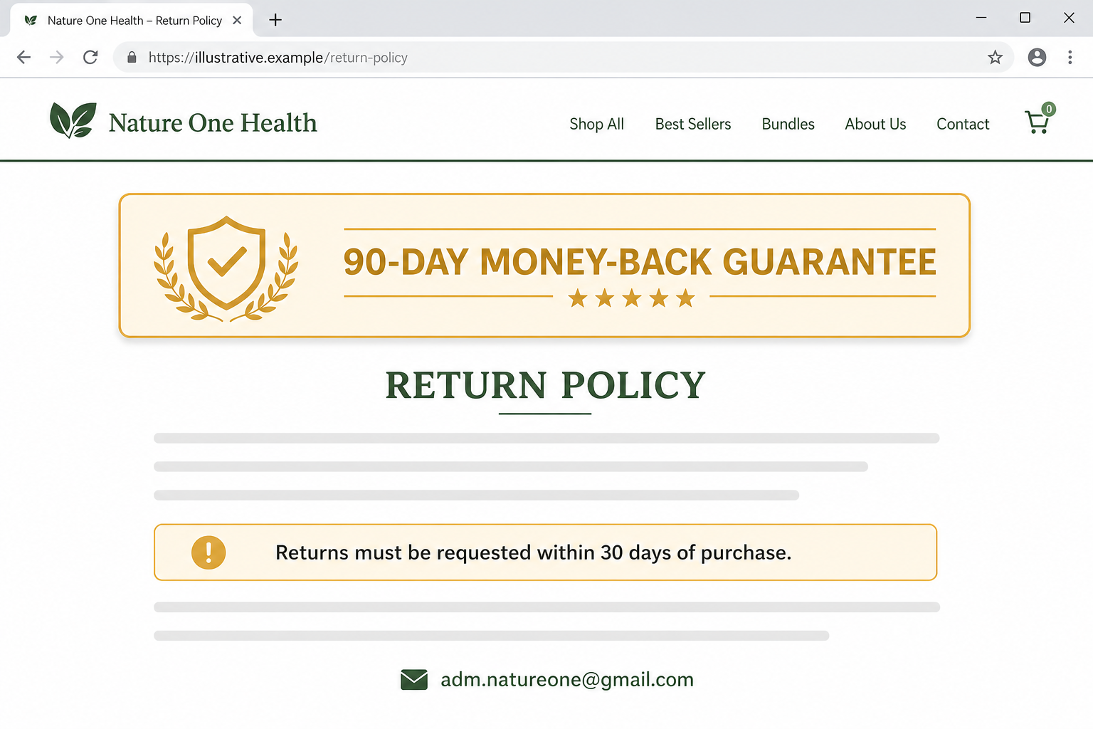 Bee Venom Joint Regeneration Scam Exposed: Fake AI Ads Investigated 2026 3 Realistic reconstruction showing a 90-day marketing guarantee and a 30-day return request limit