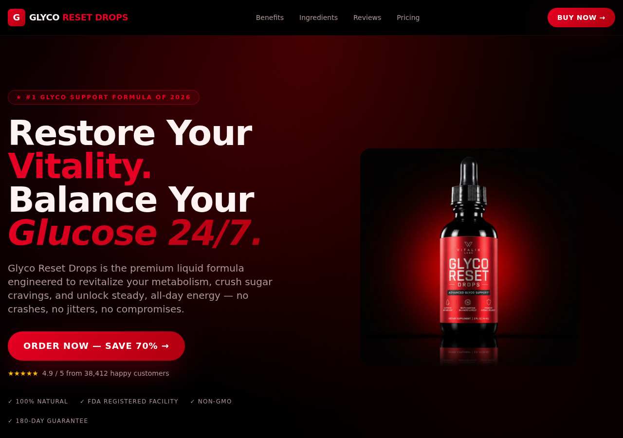 Biblical Olive Oil Diabetes Drink Scam Exposed: Fake AI Doctors and Drops 3 Alternate Glyco Reset Drops page promising all-day glucose balance