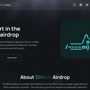 Fake $Bitcat airdrop claim page with Live Bitcat Airdrop badge, Claim $Bitcat button, and Claim Tokens button