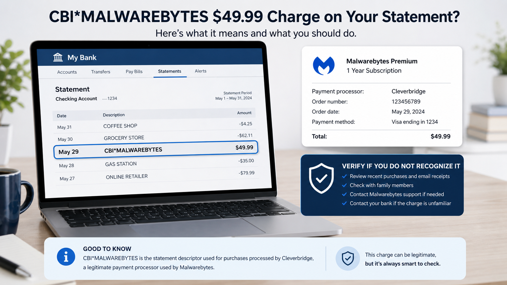 CBI*Malwarebytes Charge: Is It Legit and What Does It Mean? 1 Example of a CBI Malwarebytes charge on a bank statement