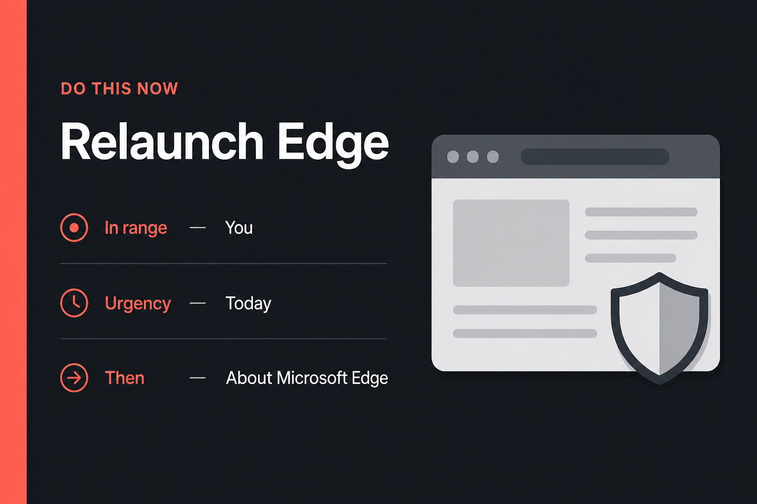 A page in Edge can run code. Take 151.0.4129.101 2 Do This Now card: Relaunch Edge, in range You, urgency Today, then About Microsoft Edge