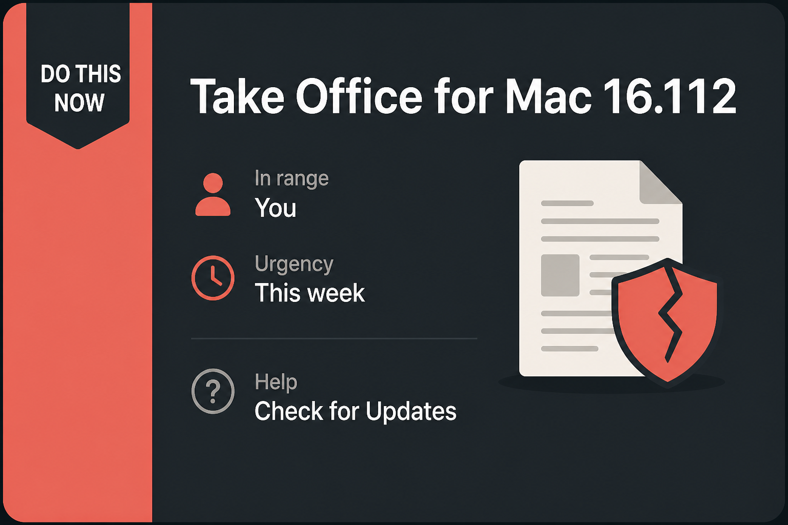 Microsoft Office for Mac 16.112 Security Update Fixes Several Serious Flaws 2 Office for Mac 16.112 update reminder