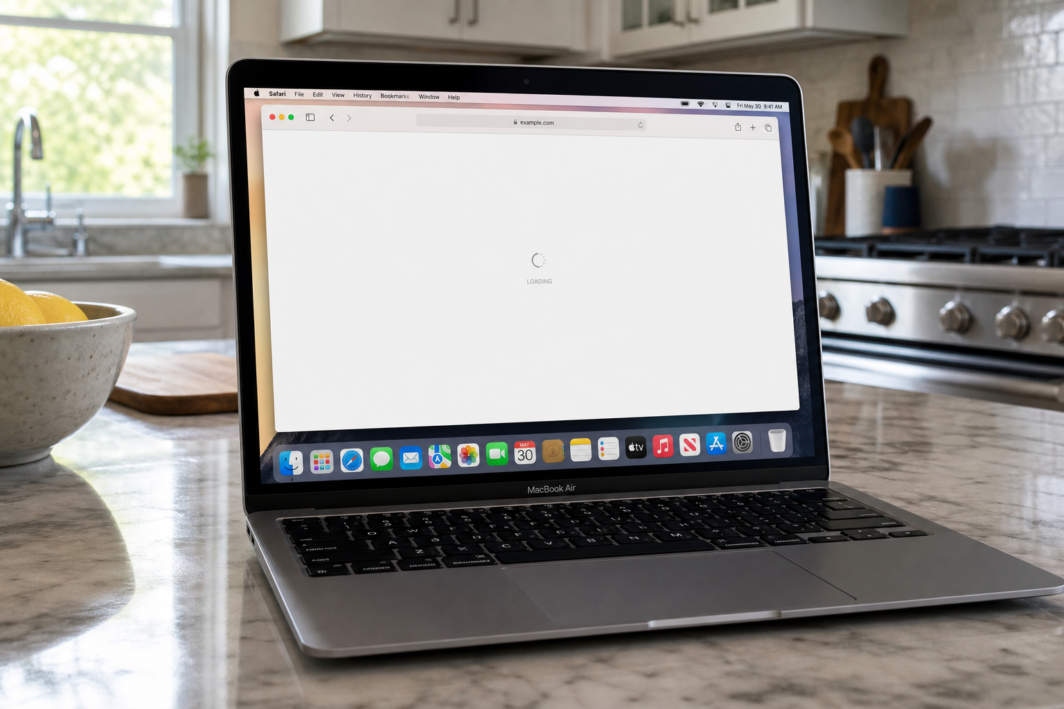 Safari on Sonoma and Sequoia still needs 26.6.1 1 Safari on a MacBook Air loading a web page