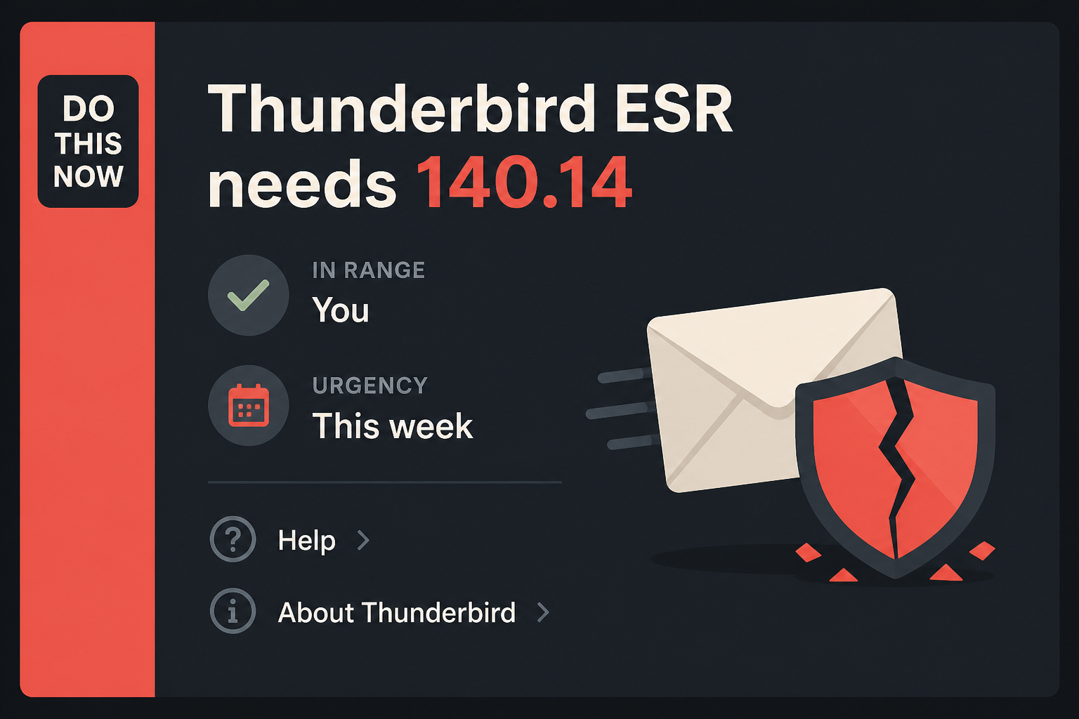 Thunderbird ESR 140.14 Email Security Update Fixes Multiple High-Risk Flaws 2 Thunderbird ESR 140.14 update reminder