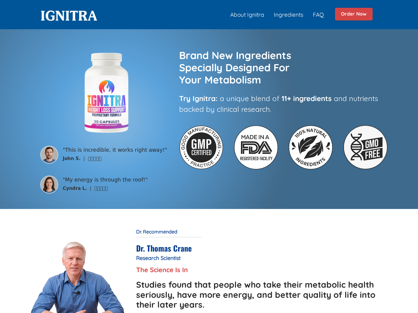 EvoSlim Exposed: Fake or Real? Our Weight Loss Investigation Reveals All 2 Ignitra sales page reached after clicking the EvoSlim order button