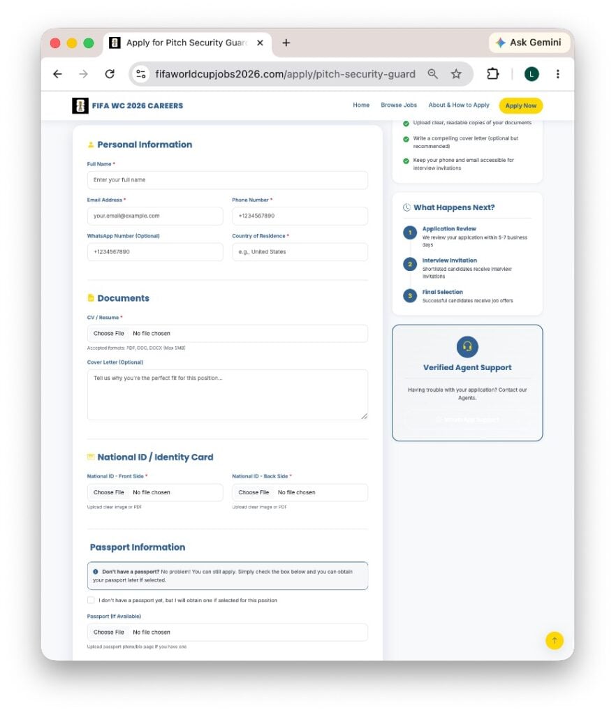 Fake FIFA World Cup Jobs Site Steals Passports 2 Fake FIFA World Cup job application requesting national ID and passport images