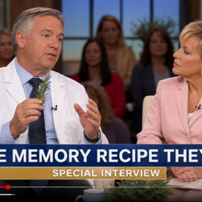Fake television interview promoting a hidden memory recipe with fictional presenters