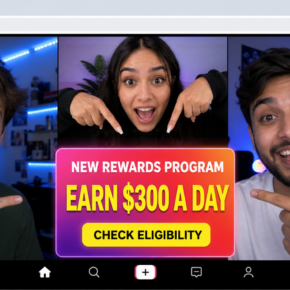 Fake celebrity-style social video claiming viewers can earn $300 a day