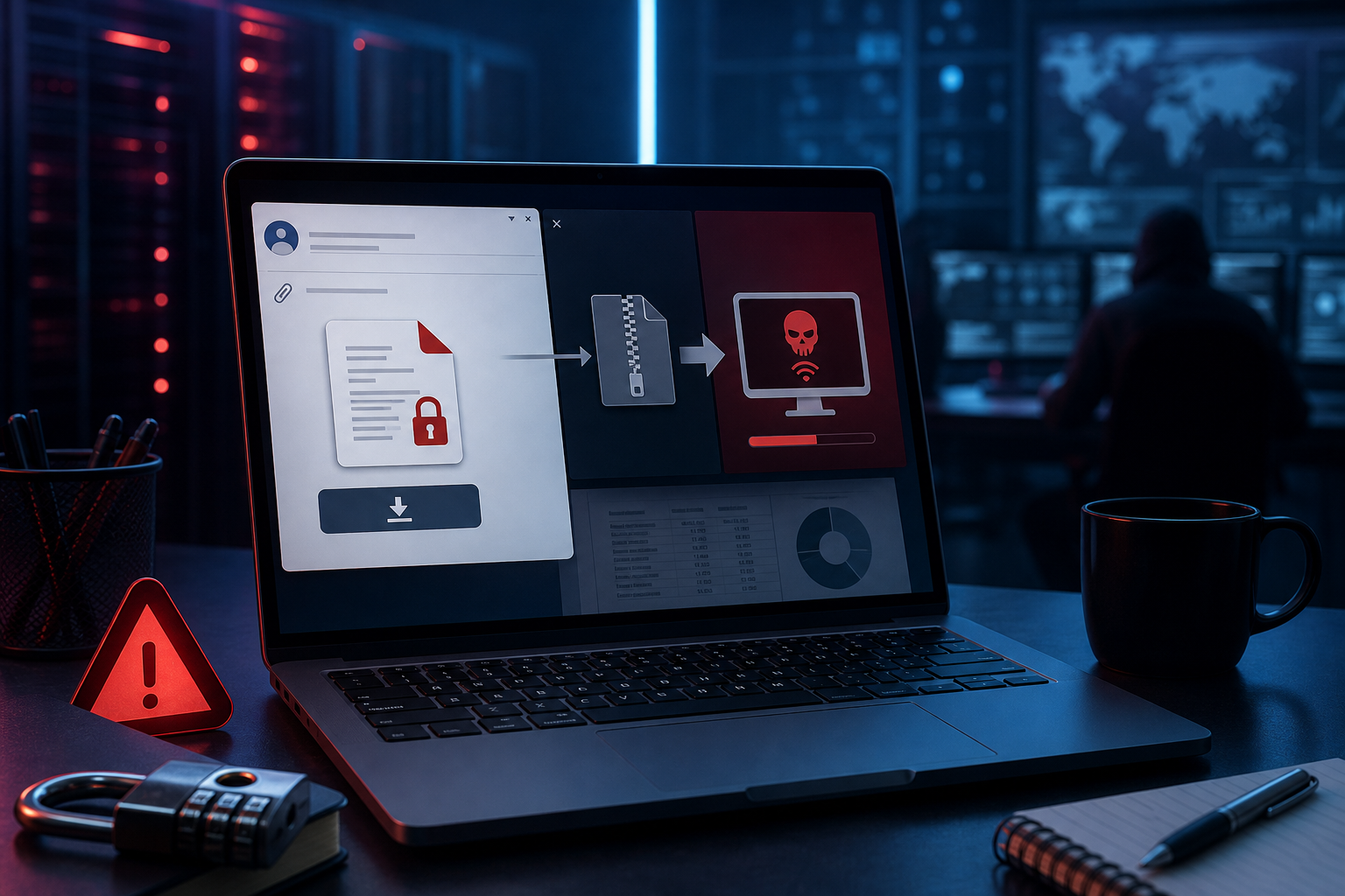 Fake Finance Department secure document email delivering remote access malware