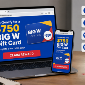 Example of a FindsForTech $750 BIG W gift card reward funnel