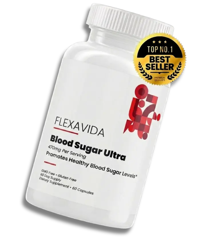 Fake Doctor Diabetes Drops Scam Exposed: Full Investigation and Warning 2 Flexavida Blood Sugar Ultra supplement bottle shown in the seller offer
