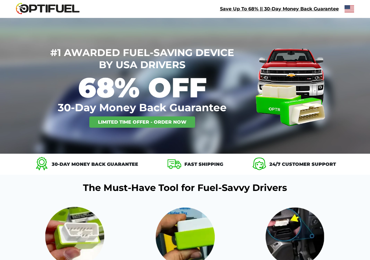Fuel Saver Plug Scam Exposed: Fake Mileage Claims and Hidden Monthly Fees 3 OptiFuel sales page advertising a large discount and fuel-saving claims