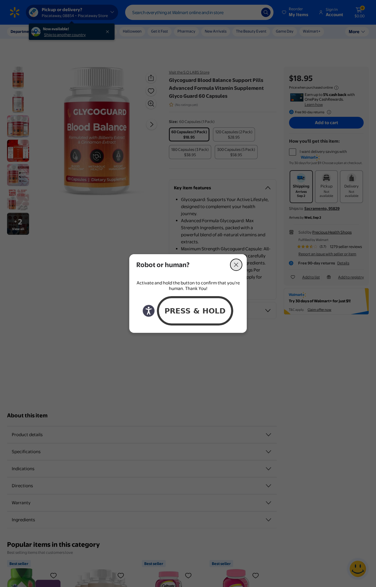 GlycoGuard Blood Balance Exposed: Fake or Real? Full Investigation 2026 1 GlycoGuard Blood Balance supplement listing showing the product bottle and package options