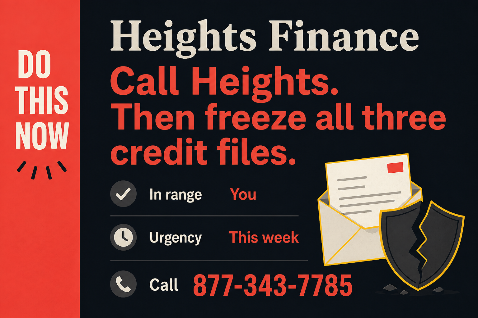Heights Finance Data Breach Exposes SSNs and Sensitive Bank Information 2 Heights Finance breach response steps and call center number