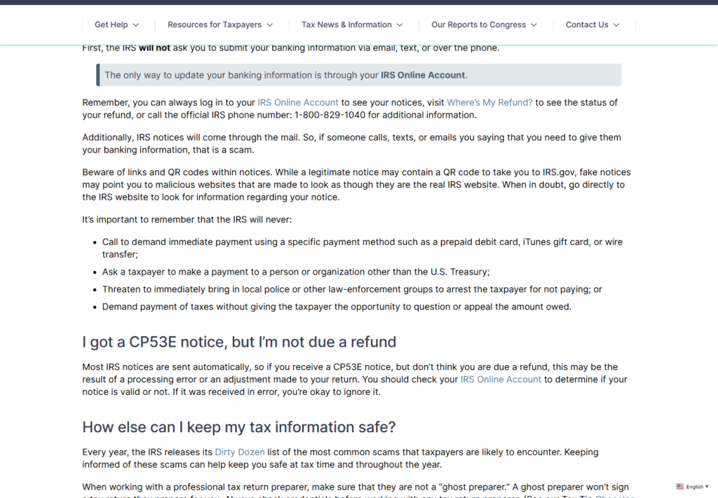 IRS CP53E Scam: A Real Letter Became a Phishing Trap 3 Taxpayer Advocate guidance about legitimate and fake QR codes in CP53E notices