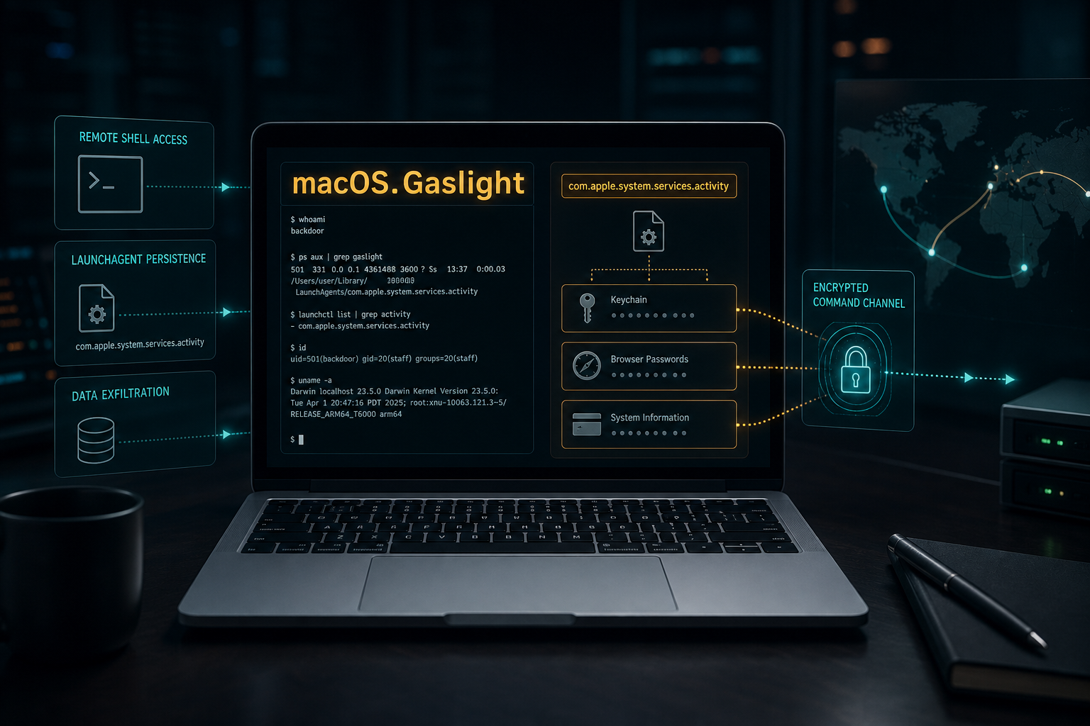 macOS.Gaslight Backdoor: How This Mac Malware Steals Passwords and Takes Control 1 macOS.Gaslight backdoor stealing browser passwords and maintaining LaunchAgent persistence