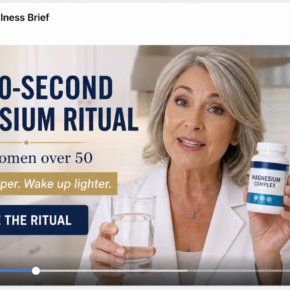 Example social ad for a 10-second magnesium ritual using a fictional wellness presenter