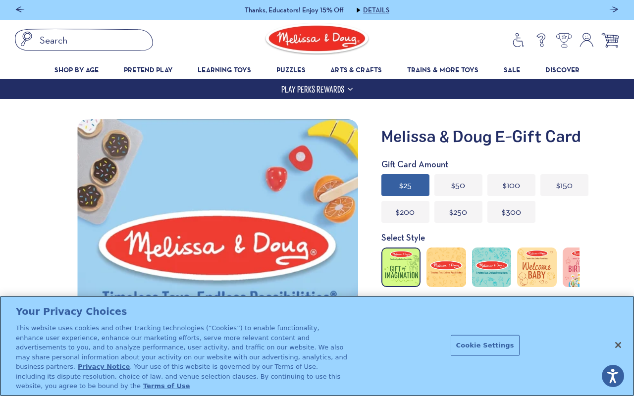 Fake Melissa and Doug Outlet Stores EXPOSED: 70% Off Clones 4 Official Melissa and Doug e-gift card amounts on melissaanddoug.com