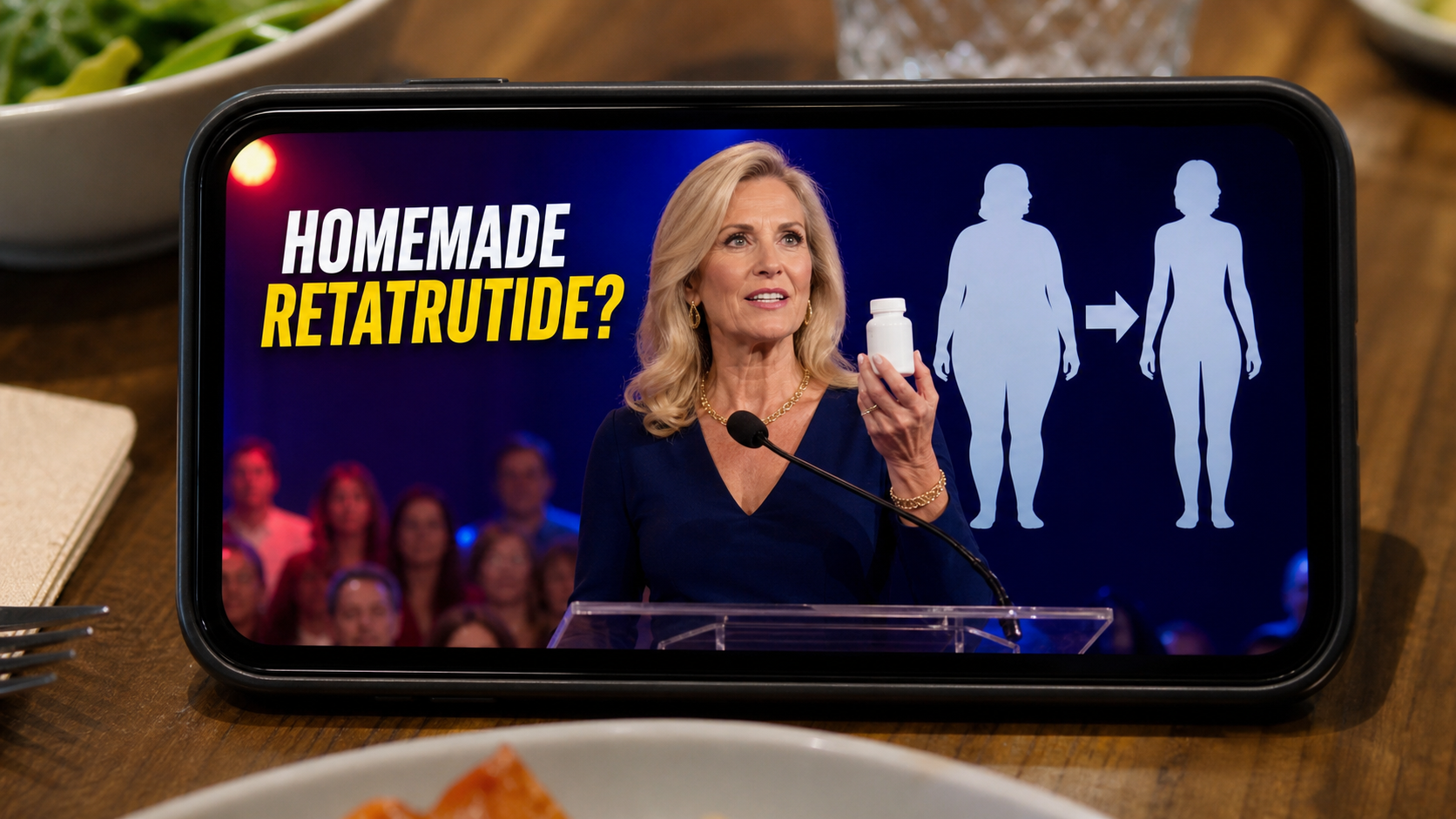 Fake Melania Trump homemade retatrutide weight loss AI advertisement