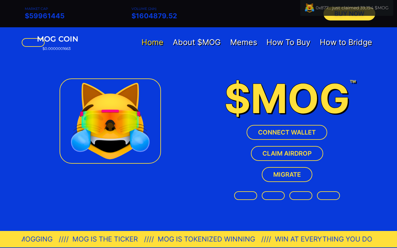 MOG Coin Airdrop EXPOSED: Fake $MOG Claim Pages Drain Wallets 1 Fake $MOG airdrop claim page with Connect Wallet