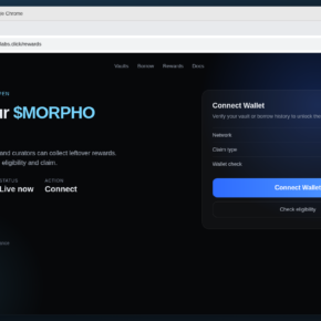 Fake Morpho airdrop claim page with Connect Wallet