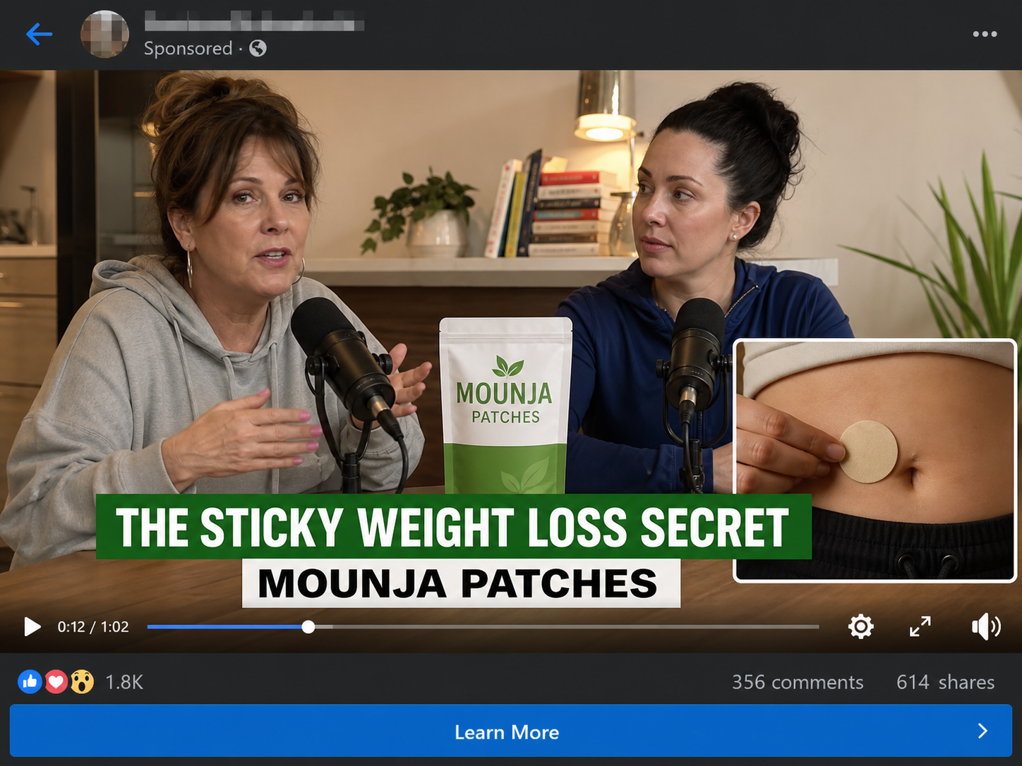 Mounja Patches Exposed: Fake or Real? Our Full Investigation Reveals All 1 Illustration of a deceptive social media video advertisement for Mounja Patches