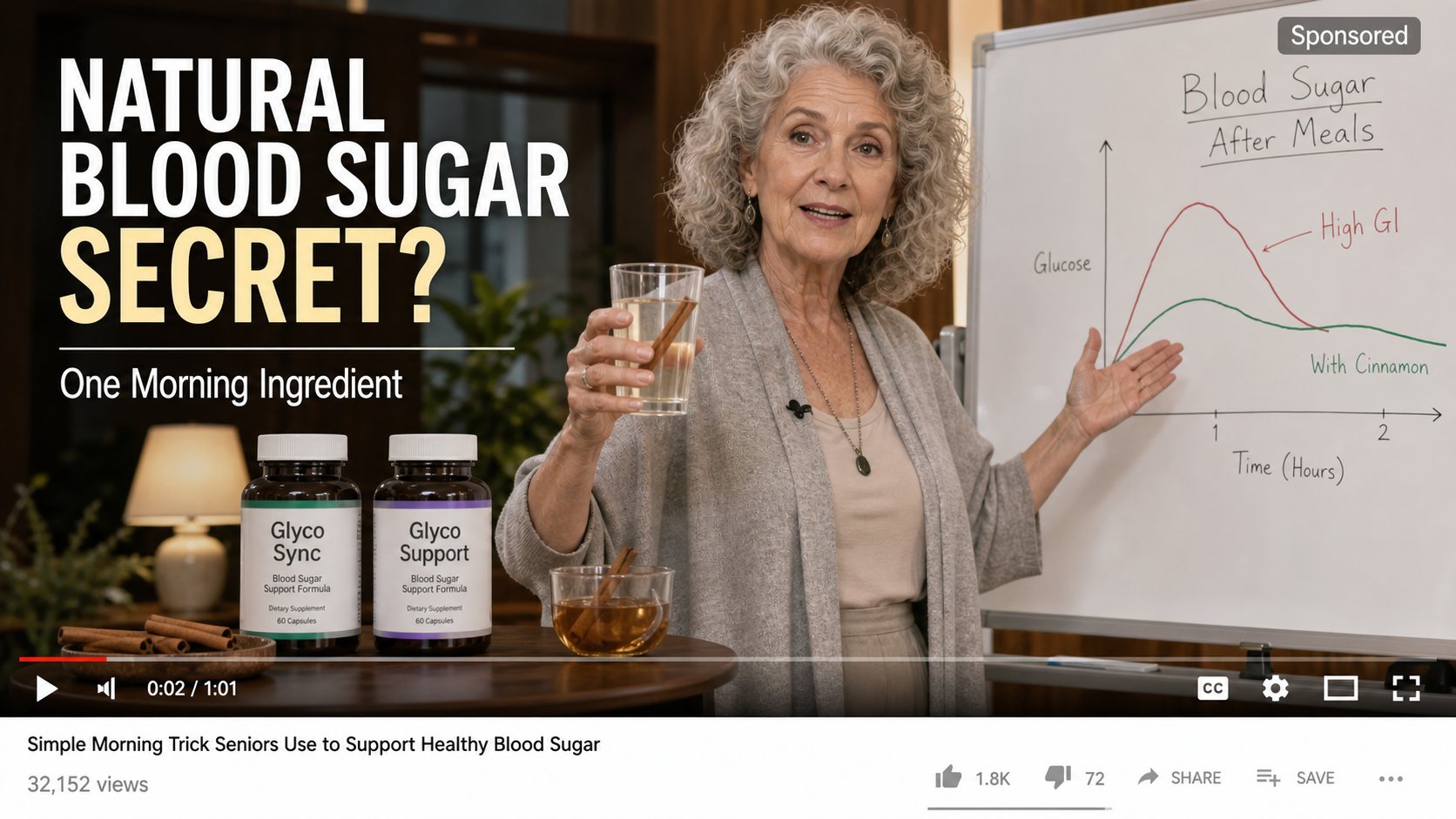 Reconstruction of a fake natural blood sugar secret video advertisement