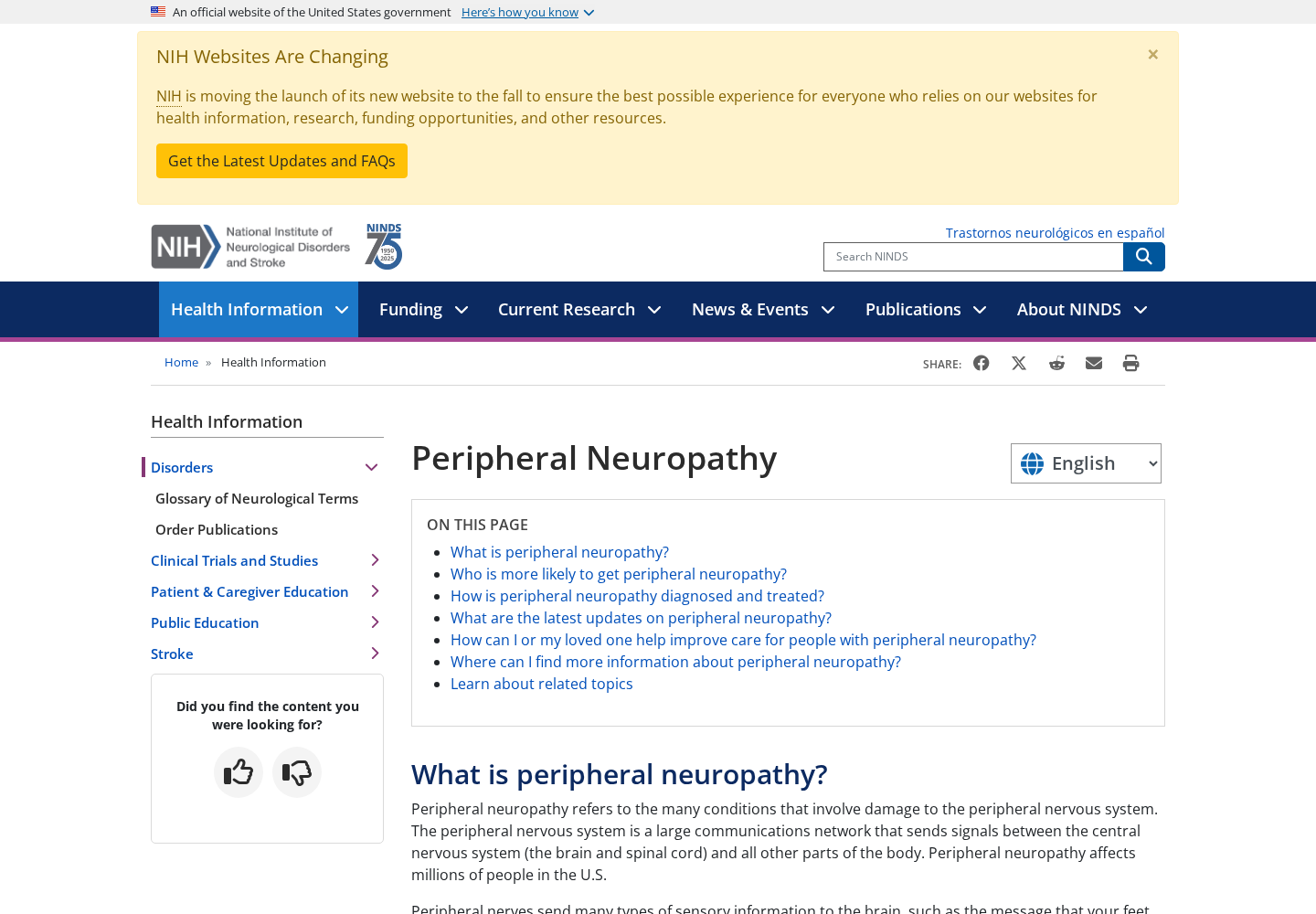 Dr. Mark Halbert Pepper Trick Scam Exposed 2 NINDS information page explaining peripheral neuropathy symptoms causes and treatment