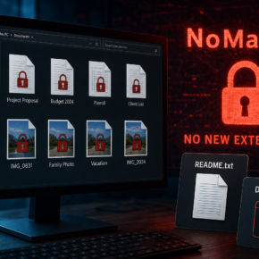 NoMatter ransomware locking files without changing their extensions
