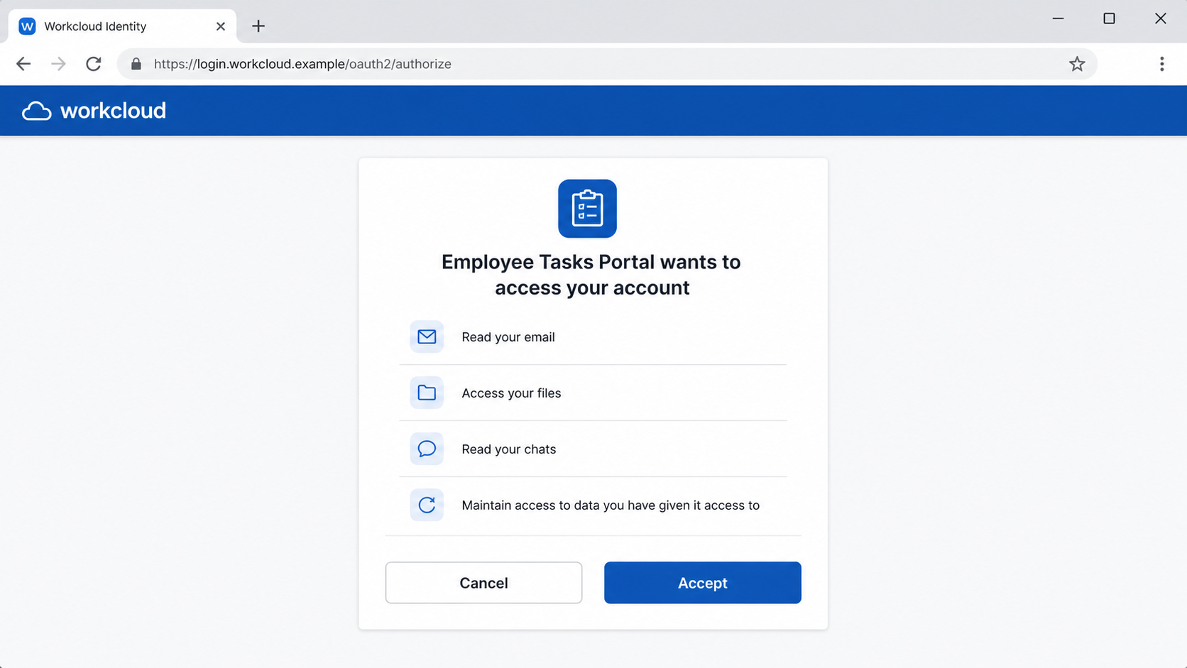 Fake Teams HR Notification Scam Tricks You Into Granting Full OAuth Access 2 Realistic example of an OAuth consent page asking for access to email files and chats