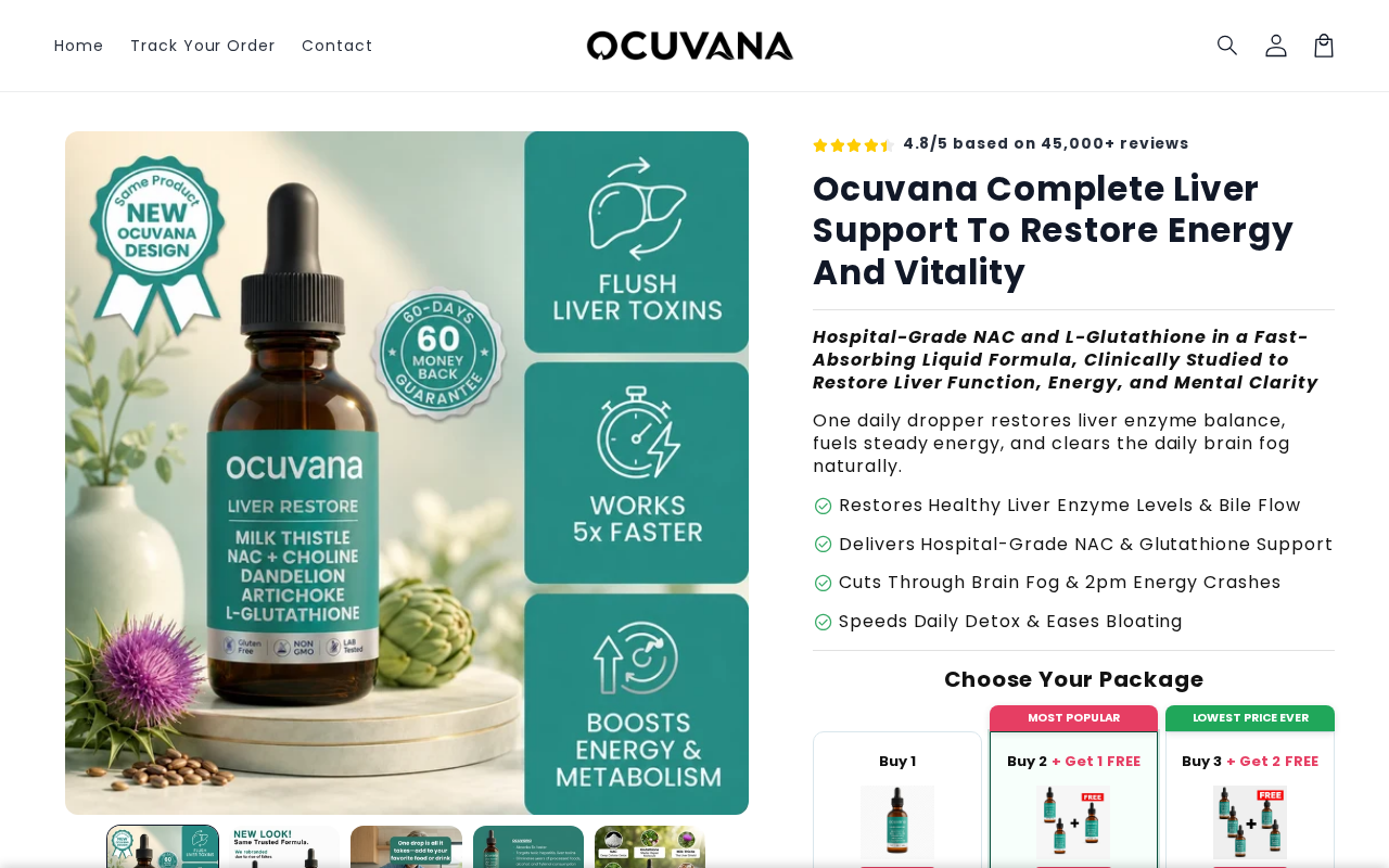 Ocuvana Liver Support Reviews: Scam or Legit? 1 Ocuvana Complete Liver Support product page