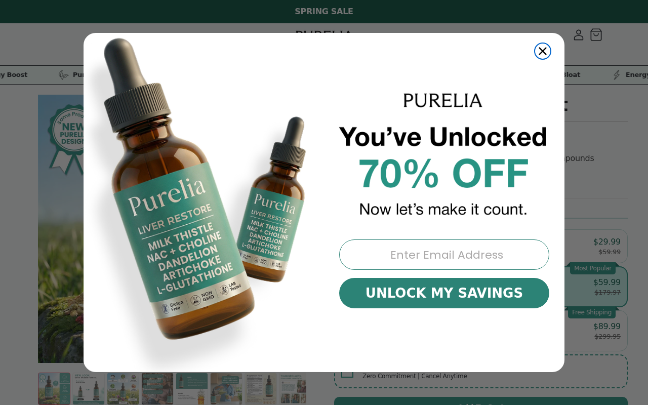 Beware the Liver Support Drops Scam: The Clone Network EXPOSED 3 Purelia Complete Liver Support clone product page