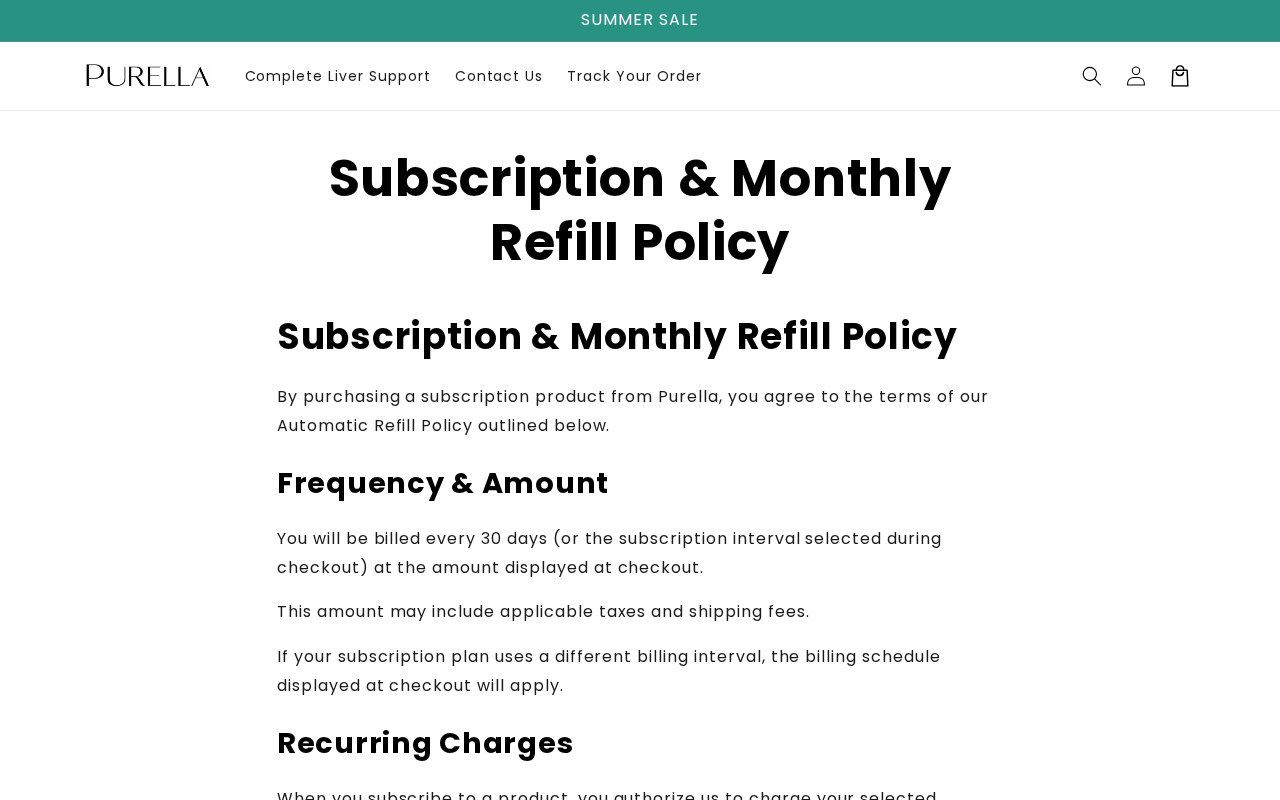 Purella Liver Support Reviews: Scam or Legit? 3 Purella monthly refill and subscription policy