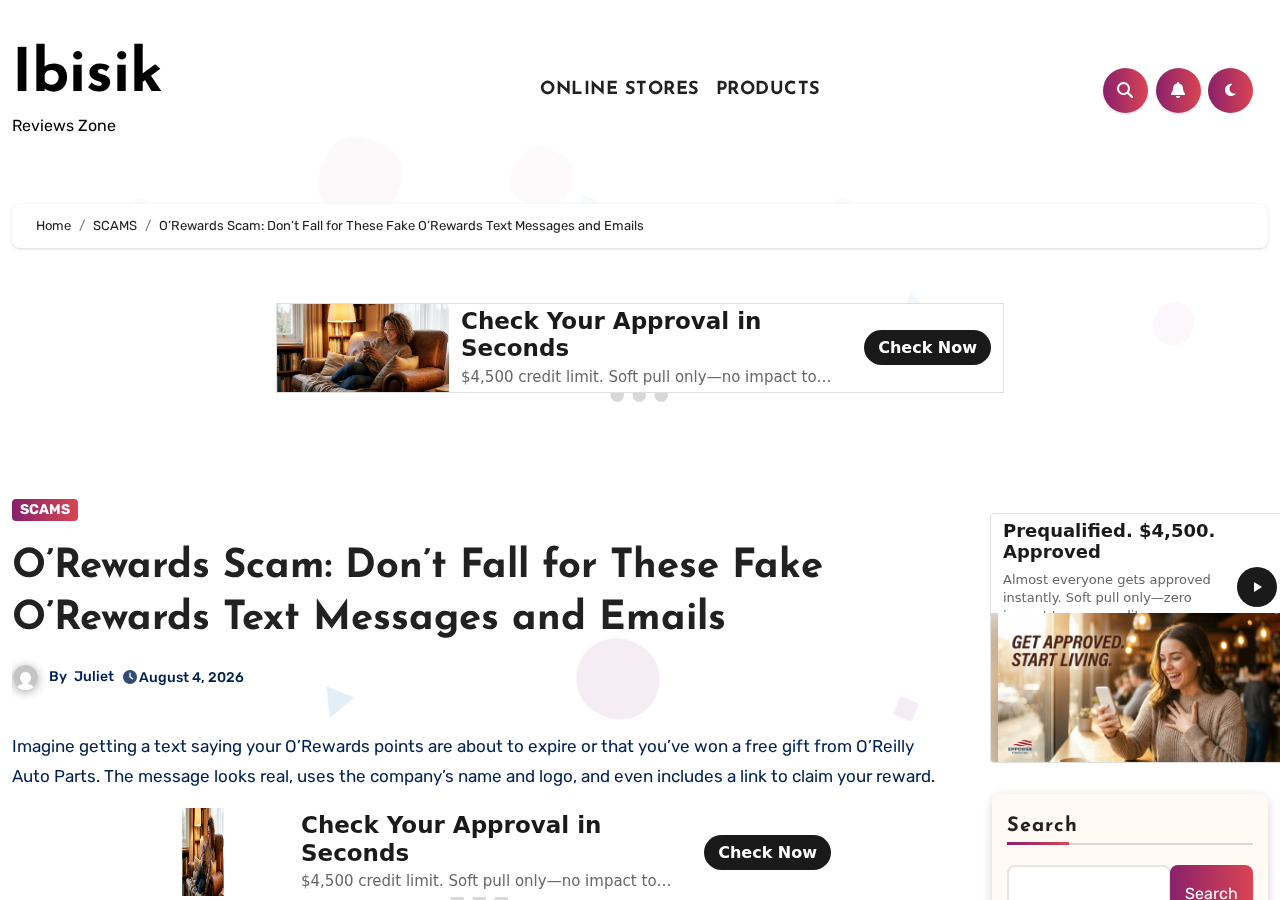 O’Rewards Scam: Fake O’Reilly Text Messages and Emails Explained 1 Screenshot of a warning page documenting fake O’Rewards text messages and emails