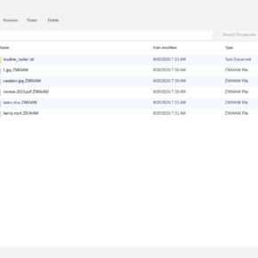 Encrypted files after Payouts Kings. The .ZWIAAW names and readme_locker.txt are the tell.