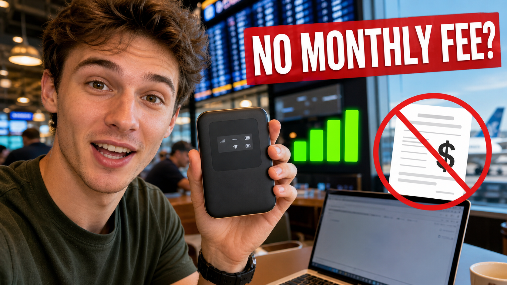 Pocket Wi-Fi no monthly fee TikTok device advertisement