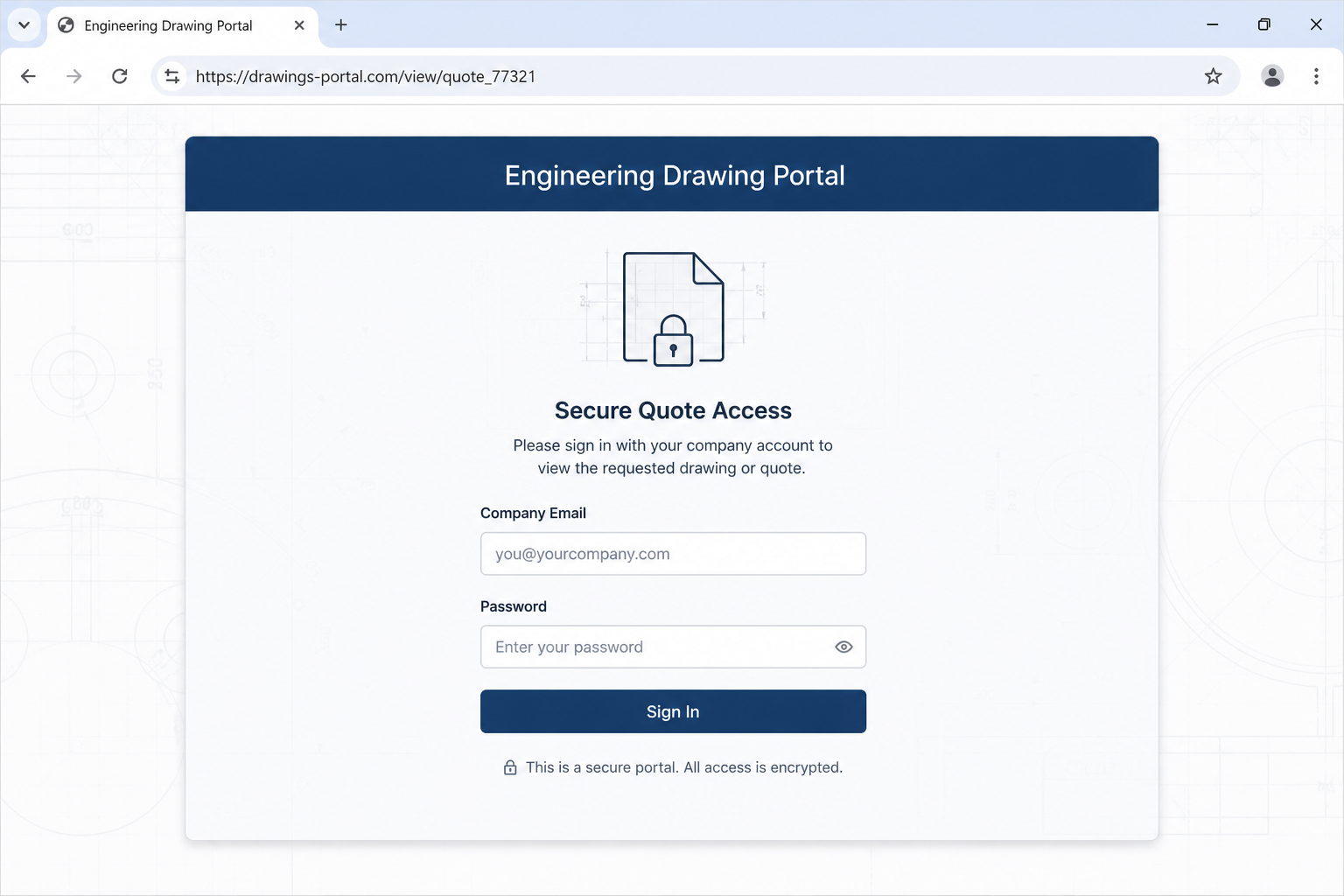Drawings and Documents email malicious destination example