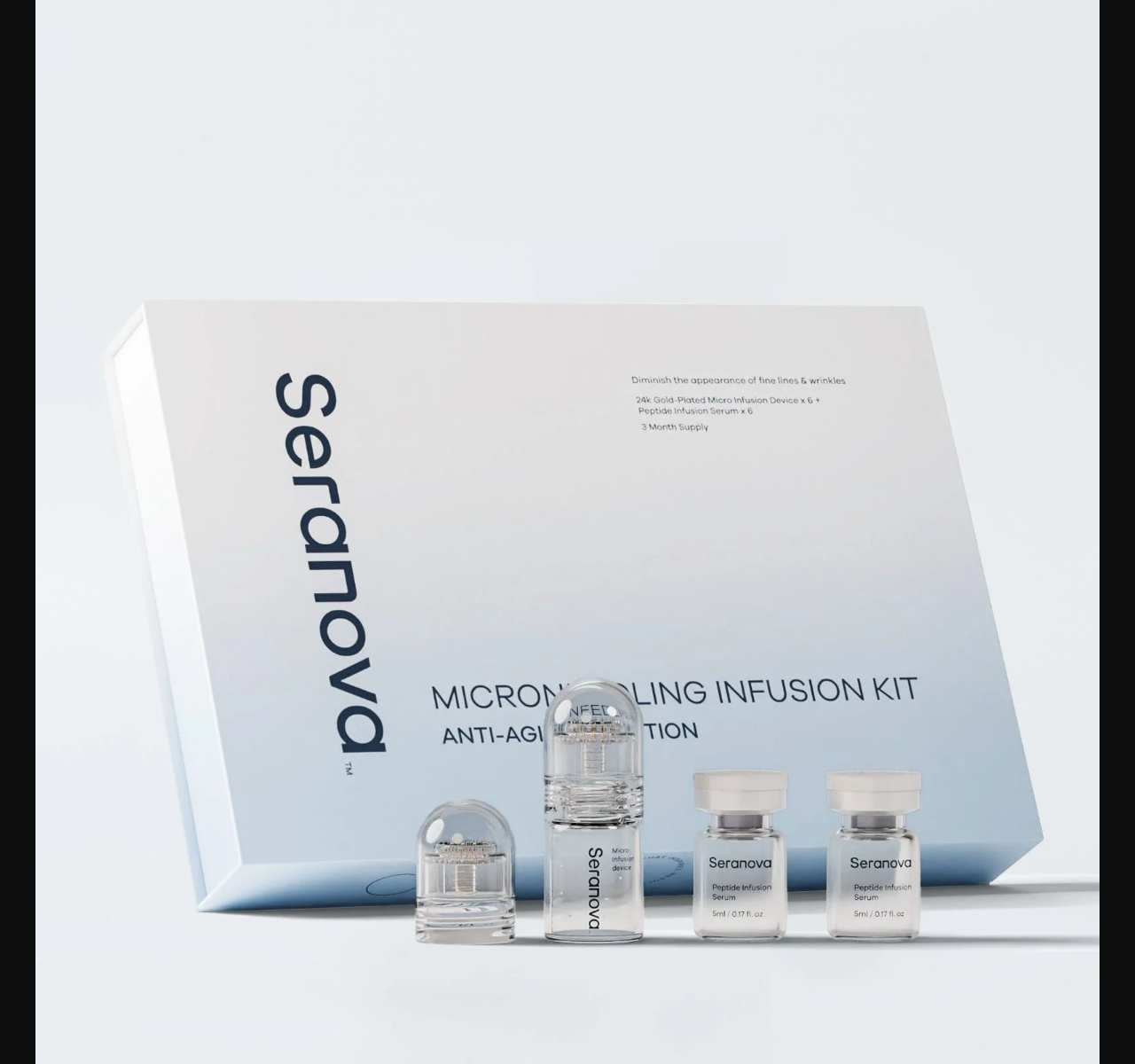 Seranova Reviews Exposed: Fake or Real? Full Subscription Investigation 1 Seranova Microneedling Infusion Kit with applicator and peptide serum vials