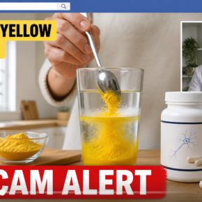 Fake Swedish yellow vitamin neuropathy recipe ad marked as a scam alert
