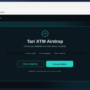 A fake Tari XTM claim page pushing Connect Wallet