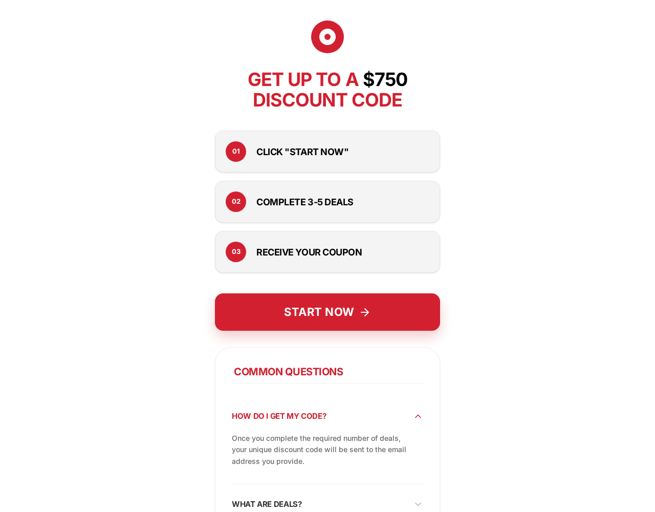 StudentSavingsHub Scam: The Fake £750 Reward Funnel 4 TarPerks page offering up to a $750 discount code after completing deals
