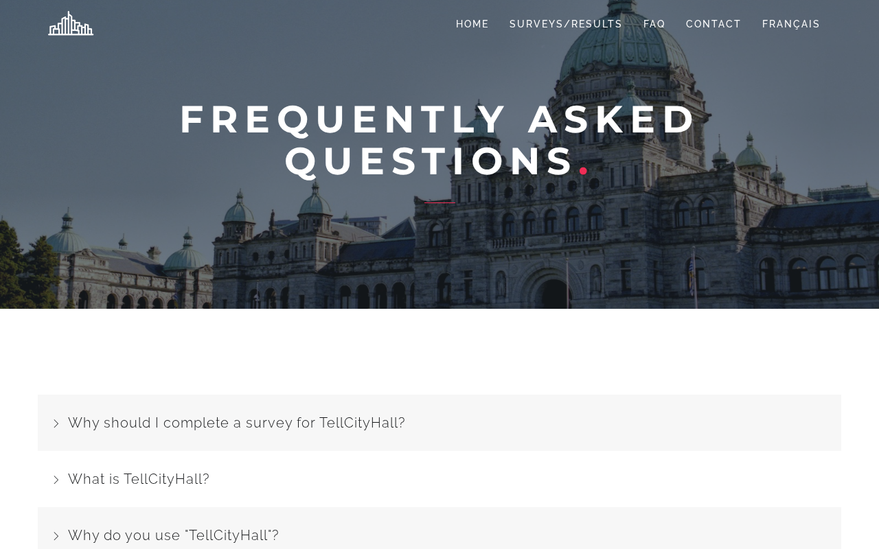 Tell City Hall EXPOSED: Real Surveys, Not Your City Hall 3 TellCityHall.ca FAQ page listing questions about the program and the TellCityHall name