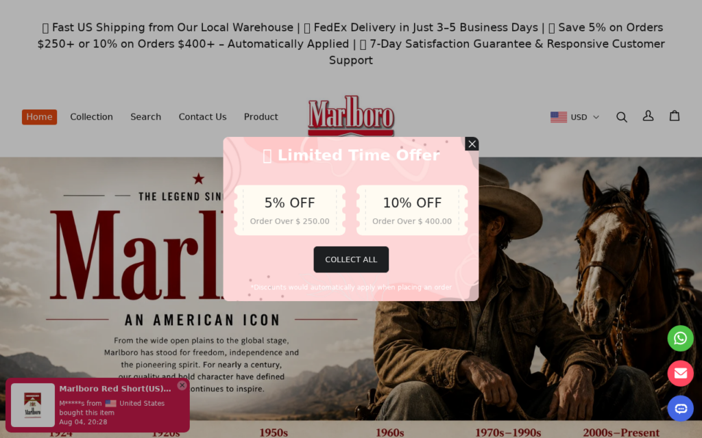 Usmarlboro.shop Store Review: Warning Signs Before Checkout 1 Usmarlboro.shop scam