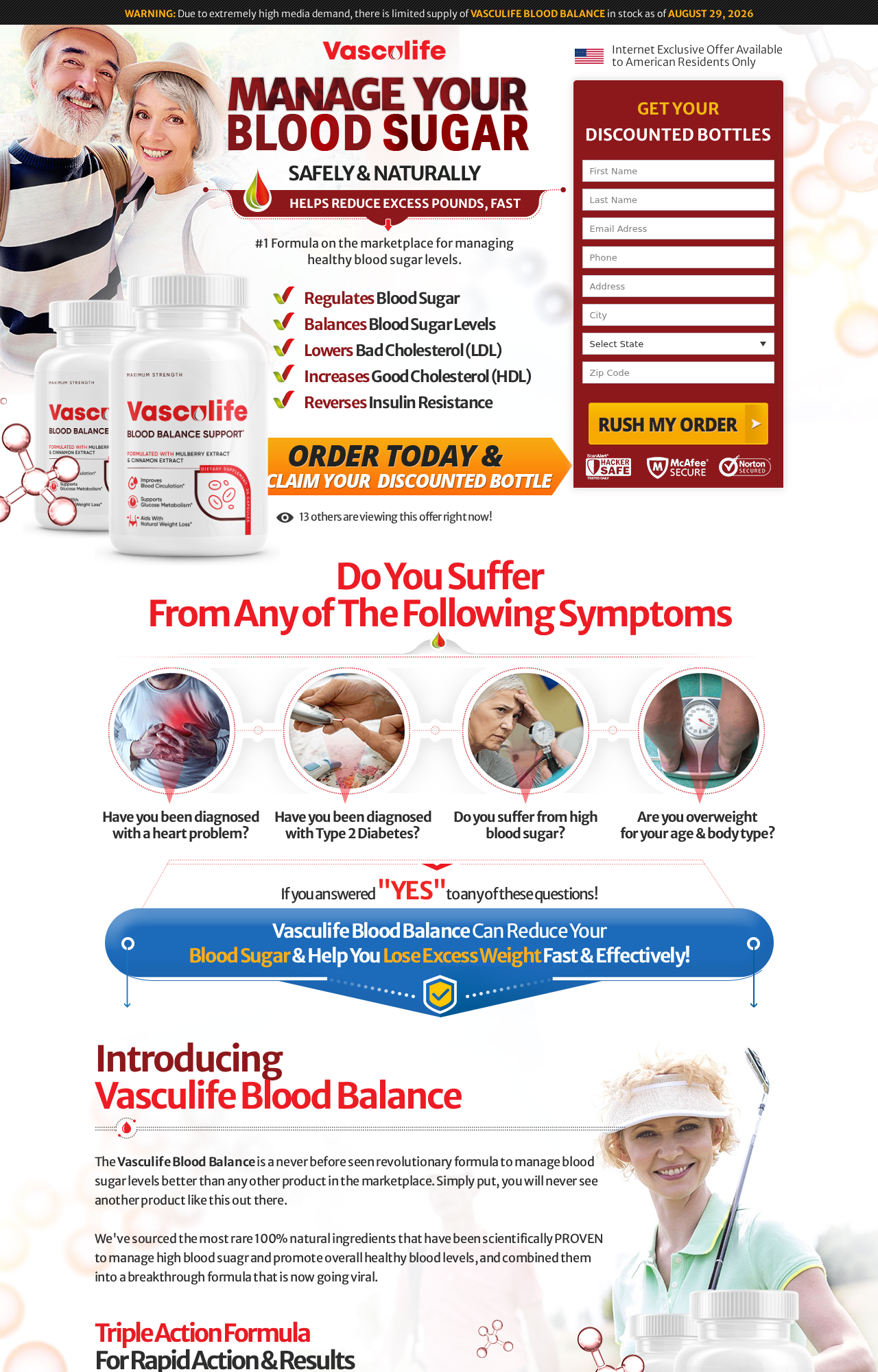 Vasculife Blood Balance Exposed: Fake or Real? Full Investigation 1 Vasculife Blood Balance landing page claiming to manage blood sugar and reverse insulin resistance