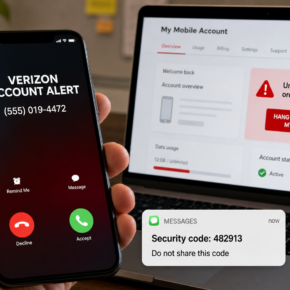 Example of a Verizon impersonation call and one-time security code