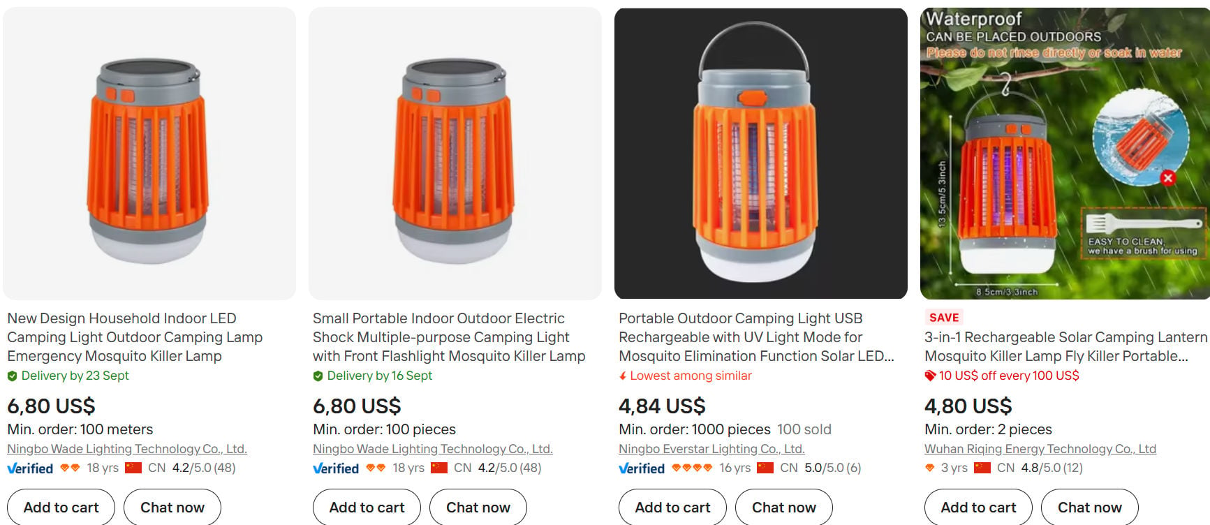 Zappify Zapper EXPOSED - Scam or Legit? Read This 4 Alibaba listings for low-cost rechargeable camping lamps with mosquito killer grids
