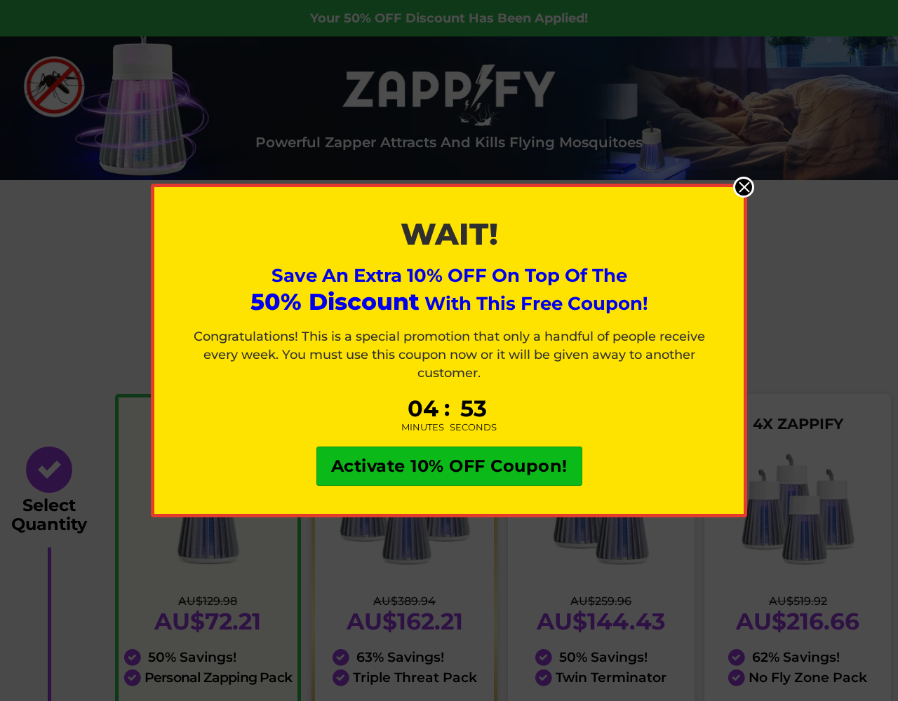 Zappify Zapper EXPOSED - Scam or Legit? Read This 6 MyZappify order page showing an additional discount and five-minute countdown