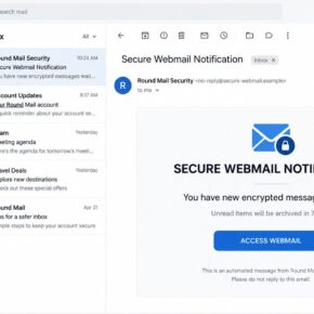 Illustrative encrypted webmail messages phishing notice