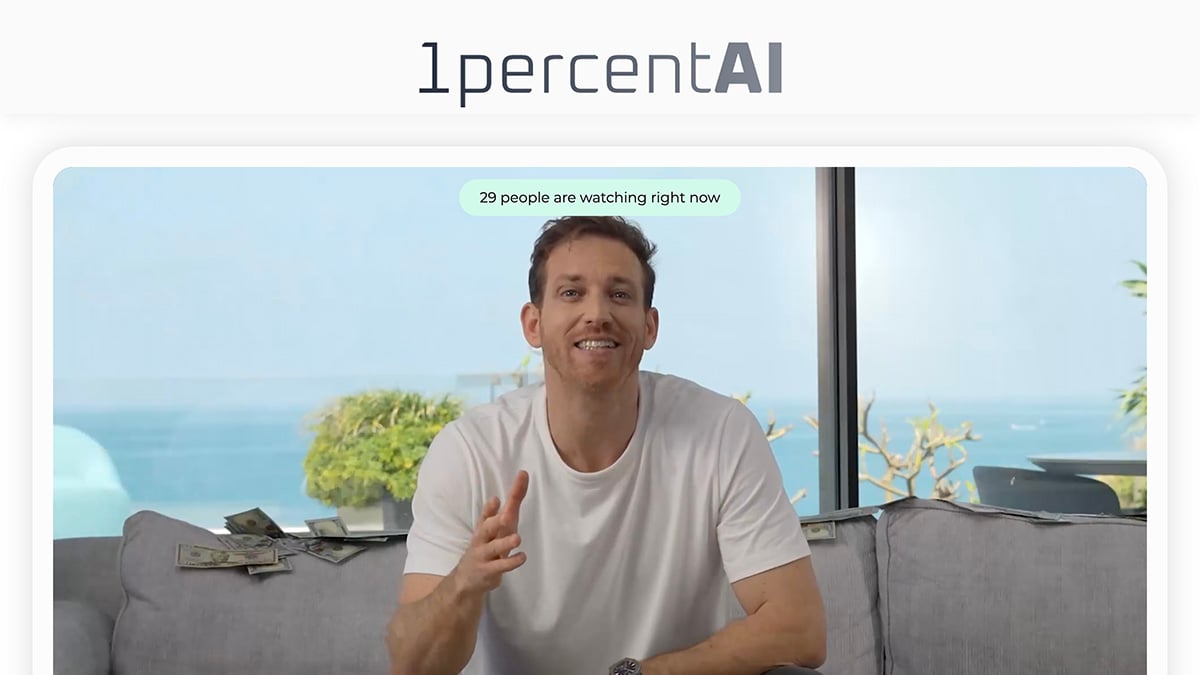 1 Percent AI sales video promoting automatic online income