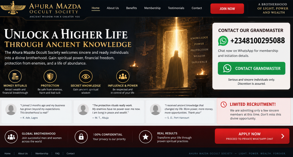Ahura Mazda Occult Society Scam: How the “Money Ritual” Scam Works 2 1x